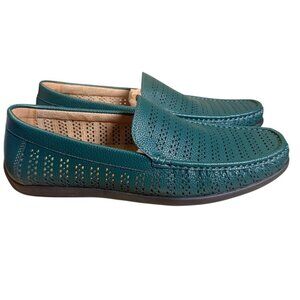 Montique Men's Green Weave Pattern Fashion Loafers Shoes Size 9.5  S22
